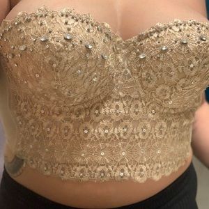Jeweled Bustier crop top